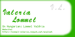 valeria lommel business card
